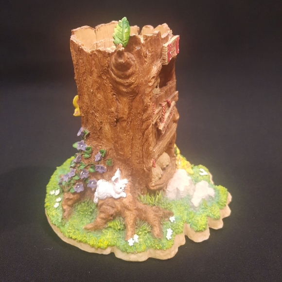 Vintage San Francisco Music Box Bear In A Tree Stump Outhouse ~ As Time Goes By - Picture 4 of 11